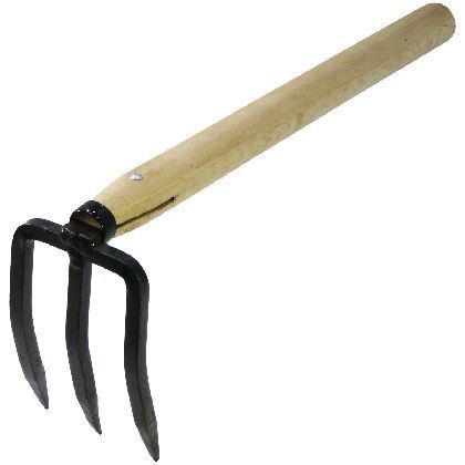 三本熊手 3分角 柄360mm 1