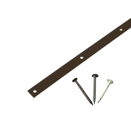 押さえ金物 茶(片面)/釘:グレー 100mm P-5 1