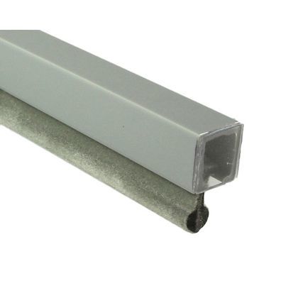 下框気密装置植毛加工 枠:シルバー/ゴム:グレー(植毛加工) 1000mm UT-GG-1000 1