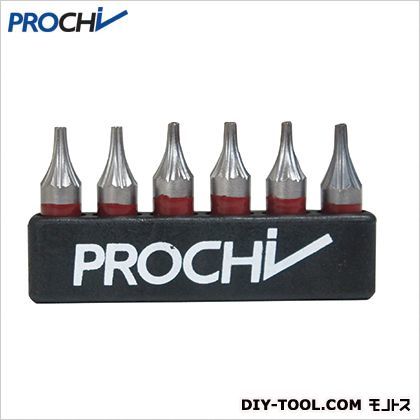 6本組ヘクスローブビットショートTX6 PRC-BIT25-TX6 1