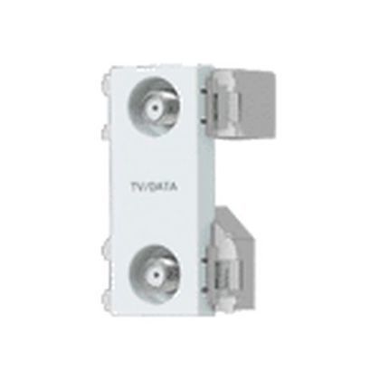 コスモシリーズワイド21埋込高シールドテレビターミナル2端子(フィルタ付) ホワイト WCS3650WK 1