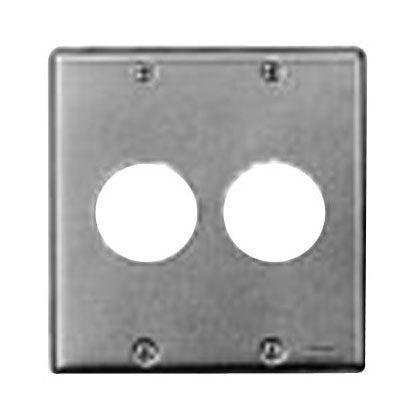 新金属プレートφ35.5(2連)コンセントプレート WN9523 1