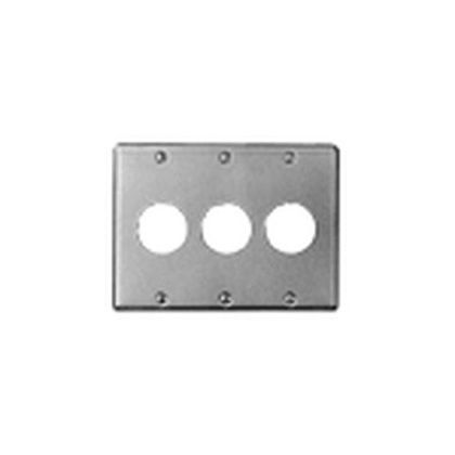 新金属プレート(コンセントプレート)φ35.5(3連) WN9533 1