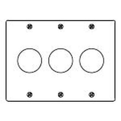 ステンレスプレート(コンセントプレート)φ35.5(3連) WN9633K 1