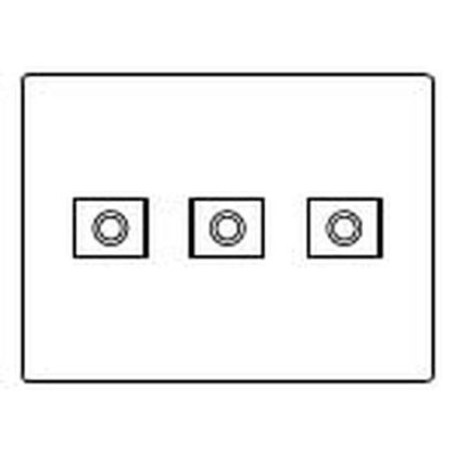 新金属コンセントプレート2型(電話線プレート)3連用 WTF9283 1