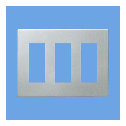 ラフィーネアシリーズコンセントプレート(スクエア)9個用 ウォームシルバー WTX8009S 1