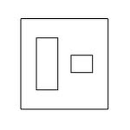 ラフィーネアシリーズコンセントプレート(スクエア)4個用/3個+1個用 ウォームシルバー WTX8074S 1