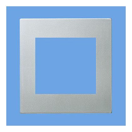 ラフィーネアシリーズコンセントプレート(スクエア)2連接穴プレート ウォームシルバー WTX8500S 1