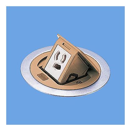 F型アップコン丸型(抜け止めアース付) ブラウン(バーチ) DU1106ATK 1