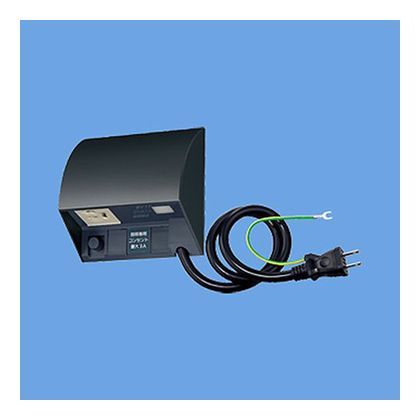 スマート電子EEスイッチ付フル接地防水コンセント0.5Mコード付 (ブラック) EE45534B 1