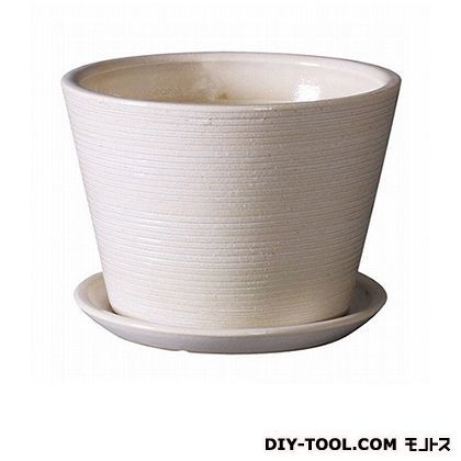 植木鉢シェイクル240受皿付 338-01 Sホワイト 1