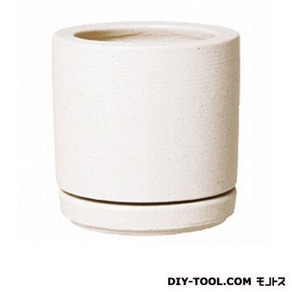 植木鉢コラムミドル300皿付 415-01 ホワイト 1