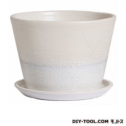 植木鉢ルフトミドル240皿付 550-11 チタンホワイト 1