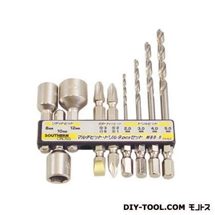 マルチビット・ドリル9pcsセット シルバー MBD-9 1点