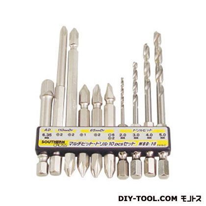 マルチビット・ドリル10pcsセット シルバー MBD-10 1点