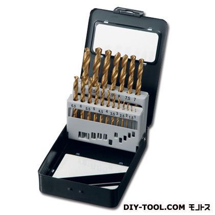 鉄工チタンドリルセット19本組 ゴールド THD-19P 1点