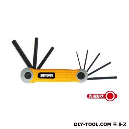 折込式六角棒レンチセット8pcs イエロー HKS-8M 1点