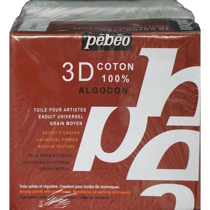 3Dキャンバス コットン白(3ヶ入) 10×10cm 1