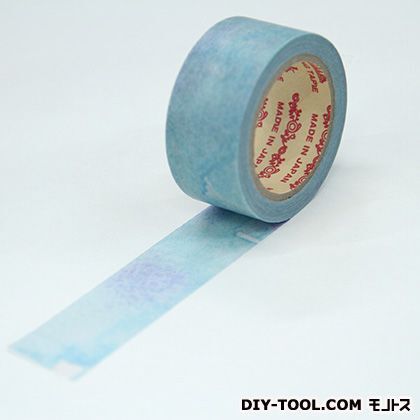 水彩色あお装飾マスキングテープ 20mmx7m 1