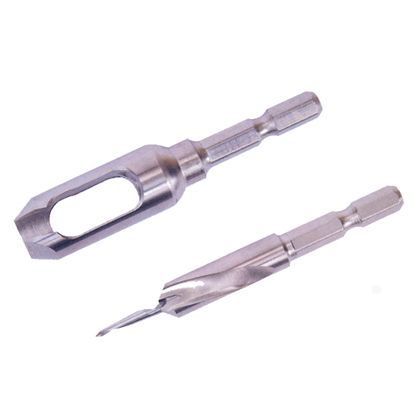 皿取錐&埋木錐セット(普通鋼 S55Cメッキ仕上げ)