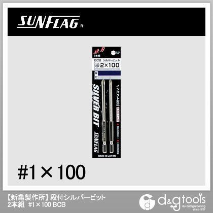 シルバー段付きビット2本組 1X110mm BCB1100