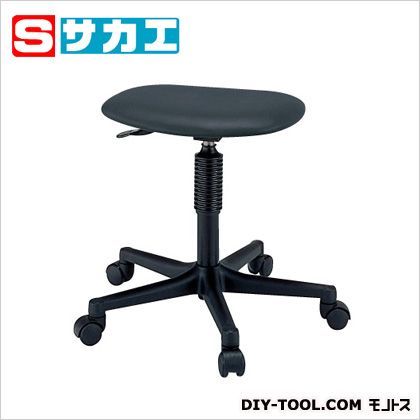 作業用ワークチェアー(キャスター付・背もたれ無し) ブラック S1CBKN 1