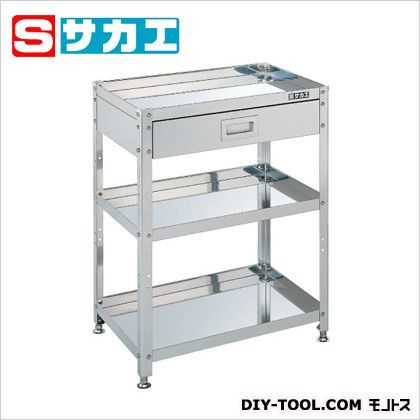 ステンレススペシャルワゴン(固定式・引出し付・SUS304) ステンレス SBN11SU 1