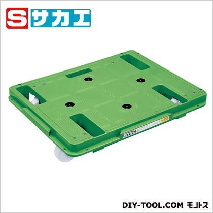 樹脂台車(スタッキング・連結仕様)4輪自在タイプ グリーン SCR650N 1