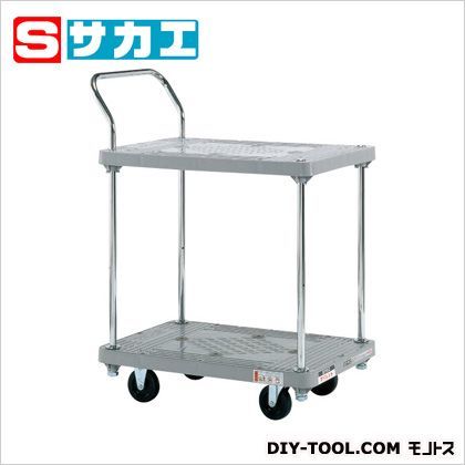 樹脂ハンドカーサイレントキャスター2段片袖 グレー SHT12S 1