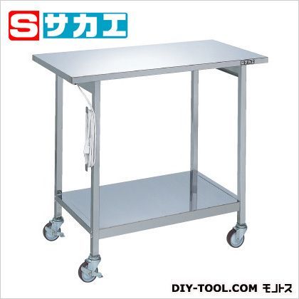 ステンレス実験テーブル(ナイロンウレタン車付・SUS304)