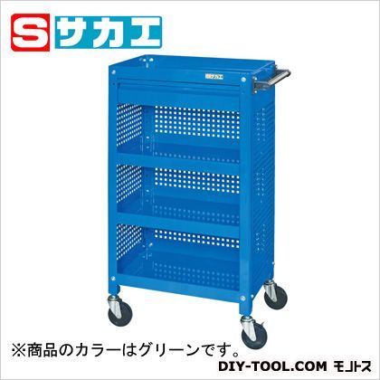 スーパースペシャルワゴン(パンチングパネル・引出し付) グリーン SSW116RCP3 1