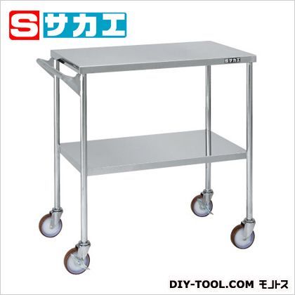 ステンレスCSワゴン(取手付・ナイロンウレタン車・SUS304) ステンレス W750×D450×H815mm CSEDSU 1