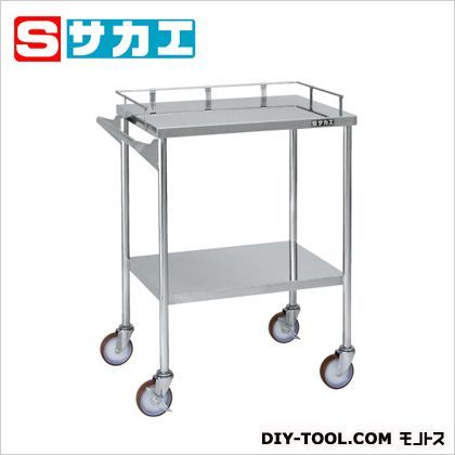 ステンレスCSワゴン(3方コボレ止め・取手付・SUS304) ステンレス W600×D450×H865mm CSFD3SUT 1