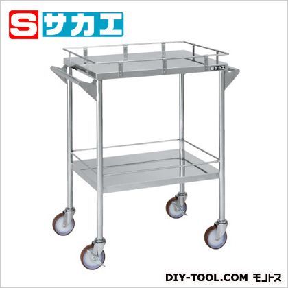 ステンレスCSワゴン(コボレ止め・両側取手付・SUS304) ステンレス W600×D450×H865mm CSFD4SU 1