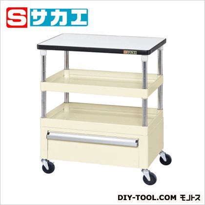 CSパールワゴン天板付 W630×D430×H740mm カラー:アイボリー 天板カラー:ホワイト CSP607CTI