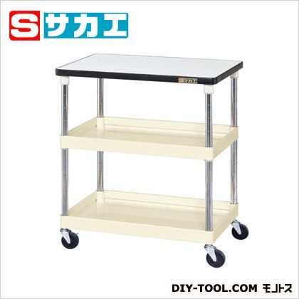 CSパールワゴン天板付 W630×D430×H740mm カラー:アイボリー 天板カラー:ホワイト CSP607TI