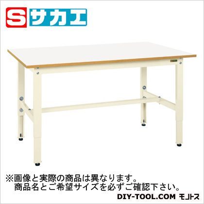 軽量高さ調整作業台TKK6タイプ カラー:アイボリー、天板カラー:ホワイト TKK6129FIV 1