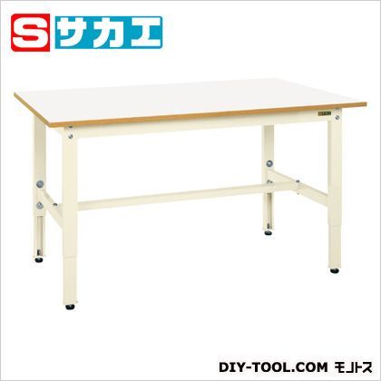 軽量高さ調整作業台TKK6タイプ カラー:アイボリー、天板カラー:ホワイト TKK6157FIV 1