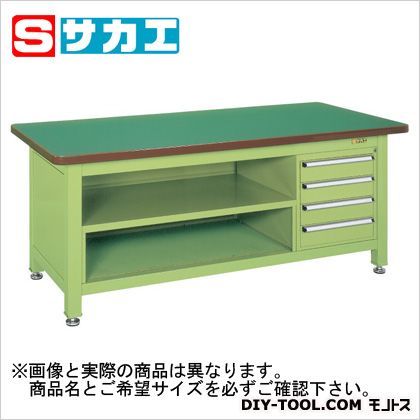 超重量作業台Wタイプ(キャビネットW-4N・中棚付)