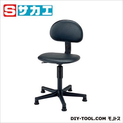 作業用ワークチェアー(固定式・背もたれ付) W390×D420×H345〜475(全H682〜812)mm C1PBKN 1