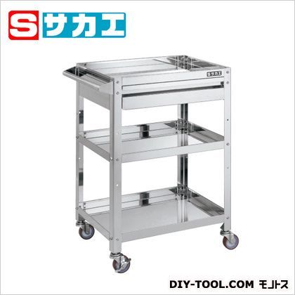 スーパーワゴン引出し1段仕様(自在4輪・SUS304) ステンレス KMR150CSS 1