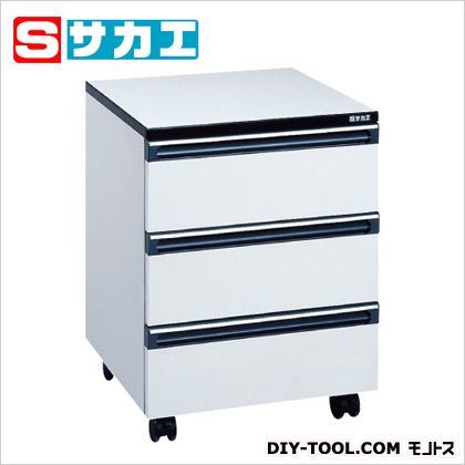 木製キャビネットワゴン グレー LA3 1