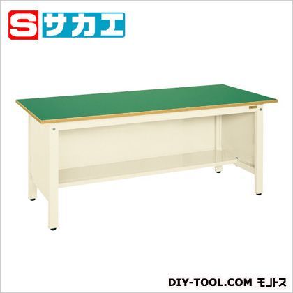 軽量作業台KKタイプ(三方パネル付) カラー:アイボリー 天板カラー:グリーン KK69FPI 1