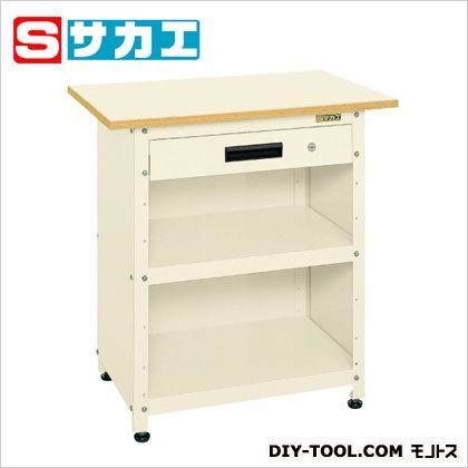 一人用作業台PHNタイプ(キャビネット・3方パネル付) アイボリー PHN075APPEI 1