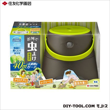 無虫空間お外で虫よけ1セット入電池式屋外用虫よけ 11.5×17×11cm 1