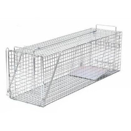 捕獲器 D type No.304 対象動物イタチ(オス)・タヌキ シルバー 290mm×290mm×780mm TN-4 1点