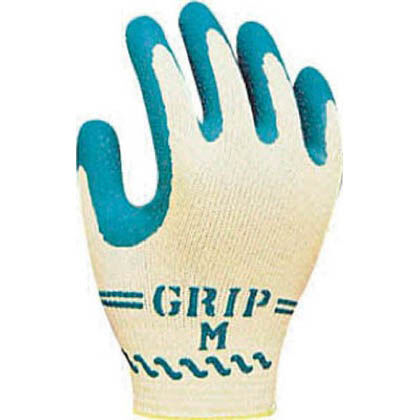 ショーワグローブ 天然ゴム背抜き手袋 No310グリップ(ソフトタイプ) M グリーン No.310 1双