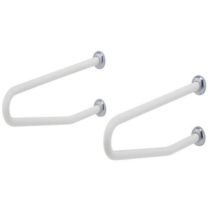 C形丸棒手すり(腰掛便器用) アイボリ 700mm NO-863 2本