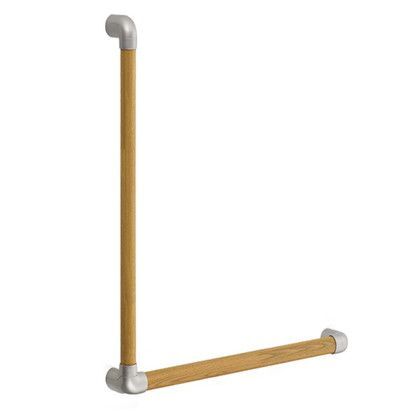 スリムユニバーサル手すりL形 シルバー・Lオーク 600×600mm BR-592 1組