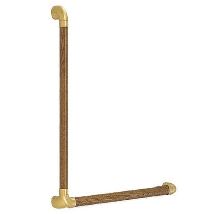 ダエン手摺ディンプルL形 AG/Mオーク 600×600mm BR-521 1組